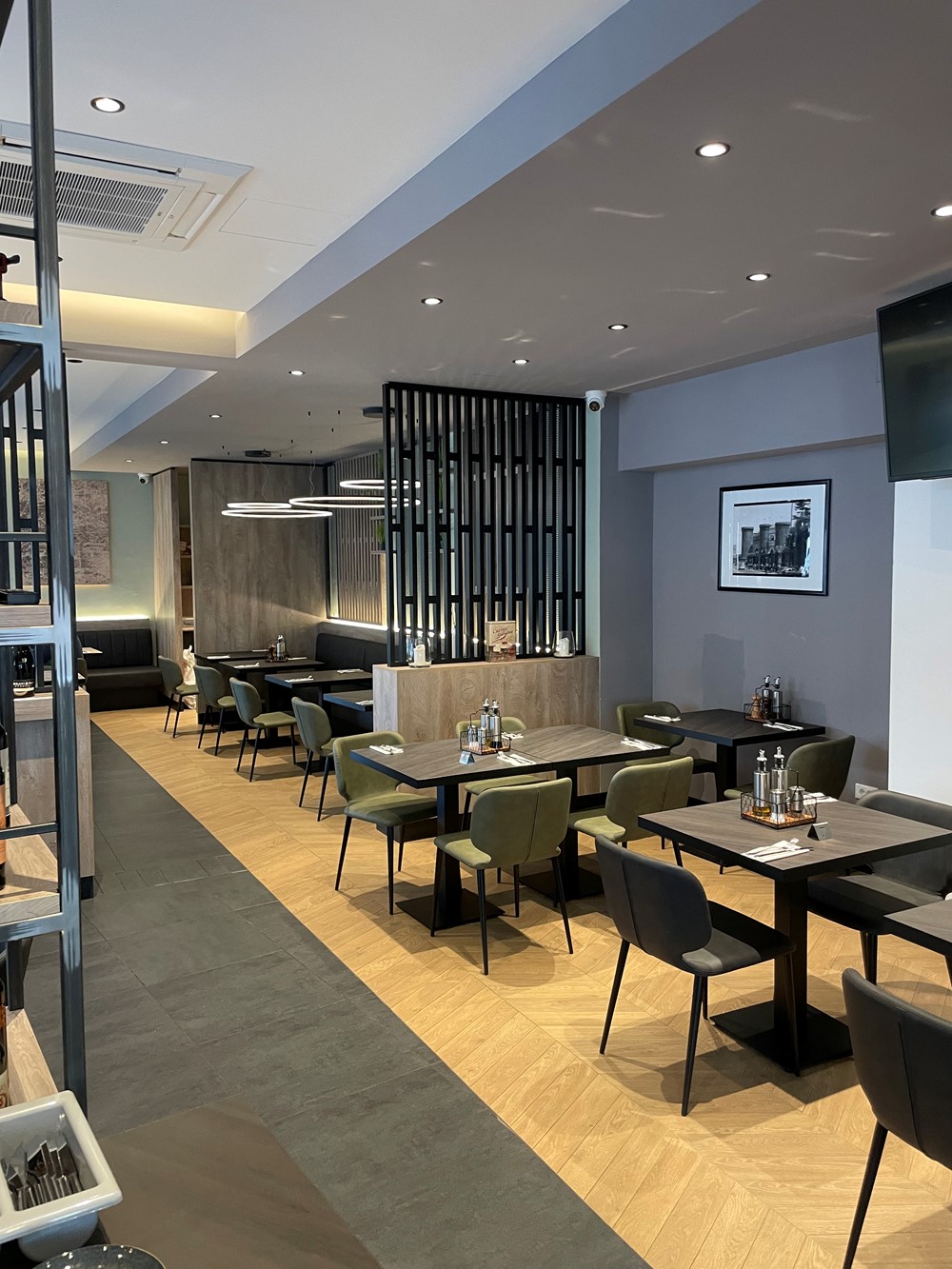Bespoke restaurant furnishings, laboratory fit-out Cucina Italiana Restaurant